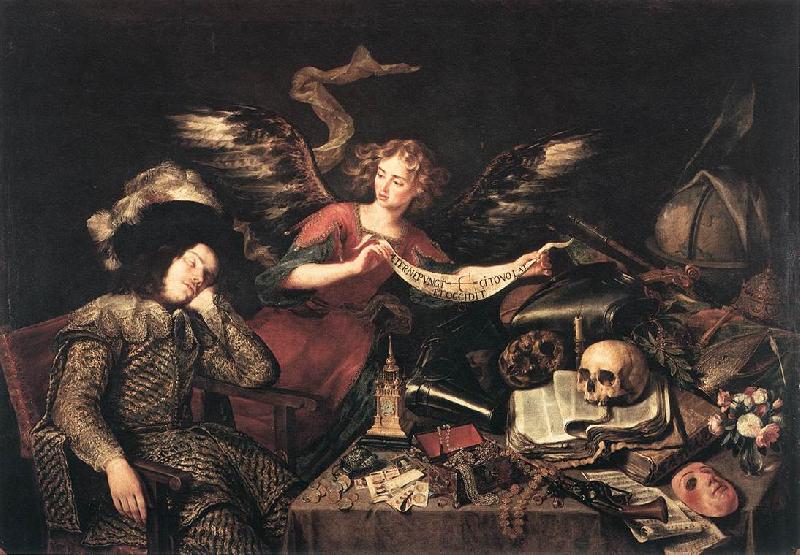 PEREDA, Antonio de The Knight's Dream af oil painting image